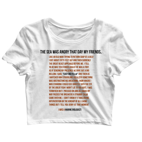 4 TV Series Seinfeld NEWMAN MAIL INFORMATION Custom Printed Graphic Design Crop Top T-Shirt for Women